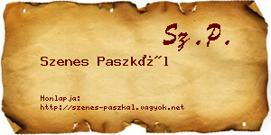 Szenes Paszkál névjegykártya
